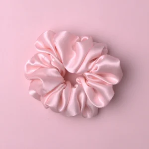 scrunchie jedwab różowa