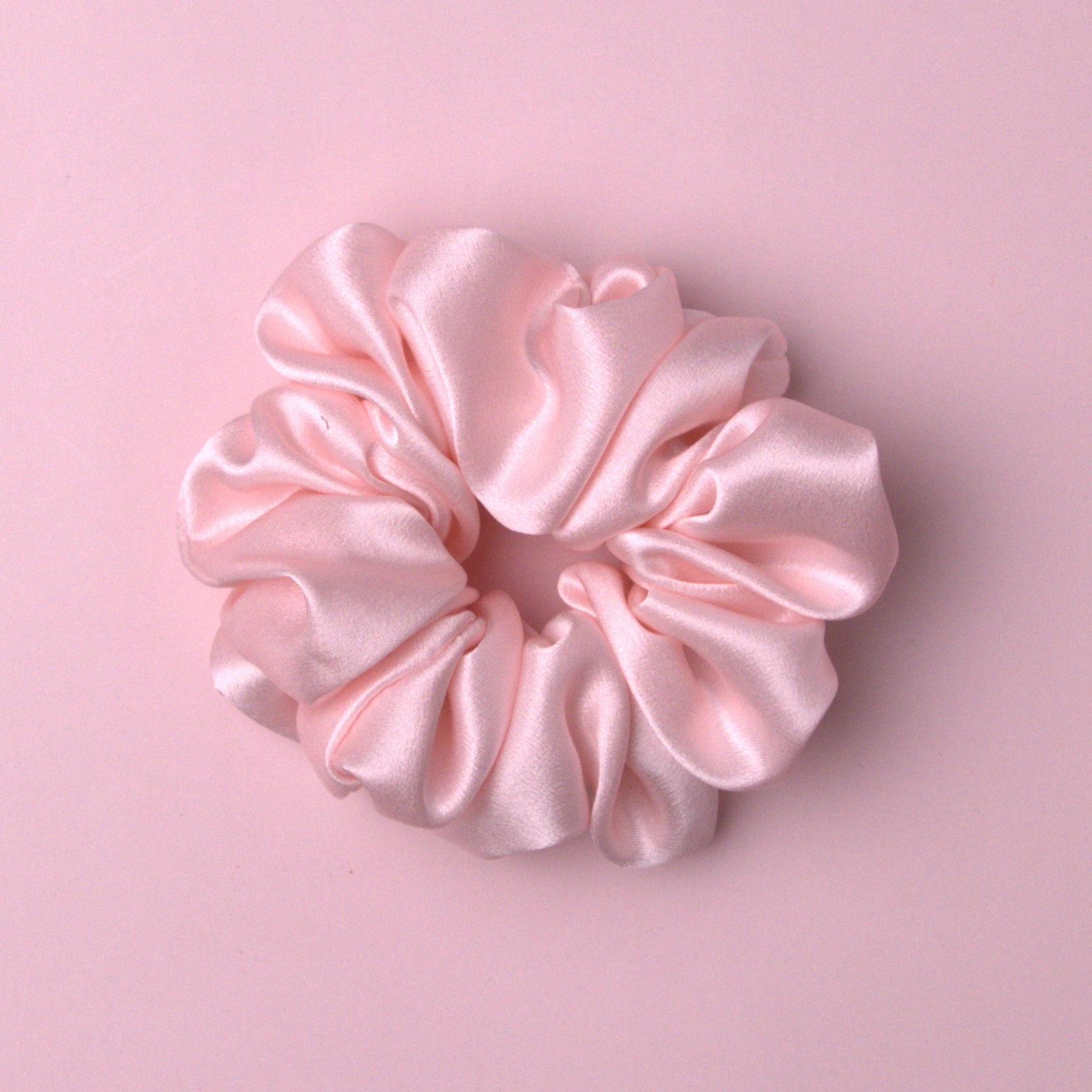 scrunchie jedwab różowa