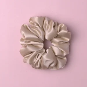 scrunchie z jedwabiu beżowa