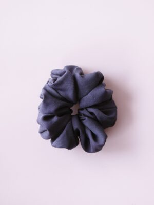 Scrunchie z tencelu granatowa