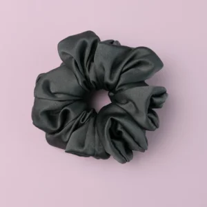 scrunchie z satyny khaki