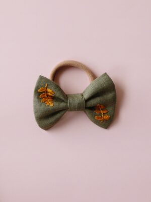 kokarda z lnu do włosów